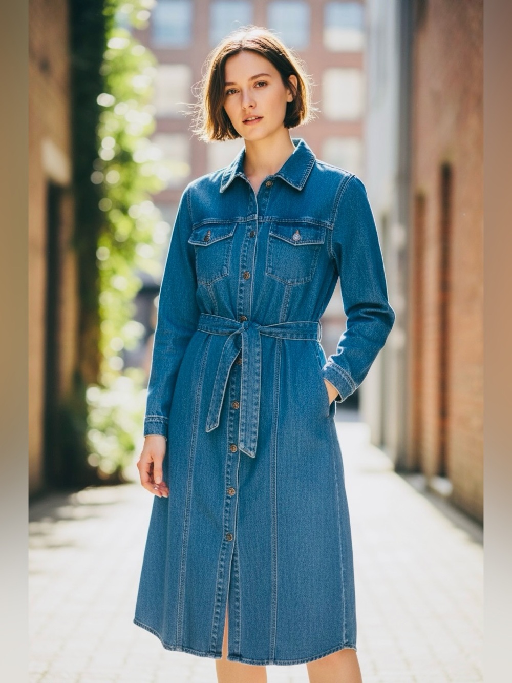 Lucky Brand Blue Denim Dress